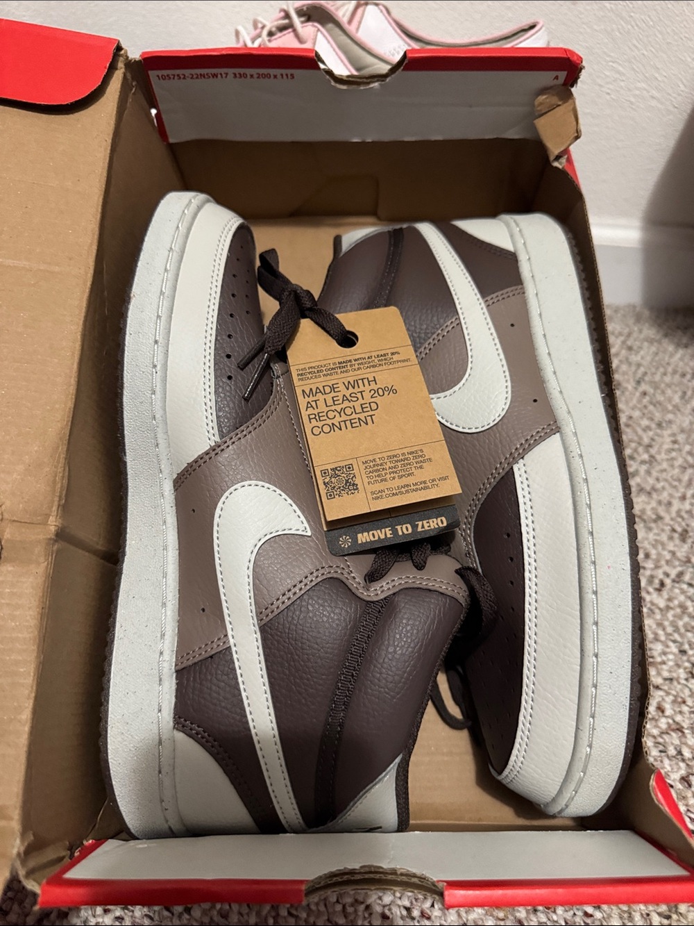 Nike Men’s Low-Top Sneakers — Brown and White